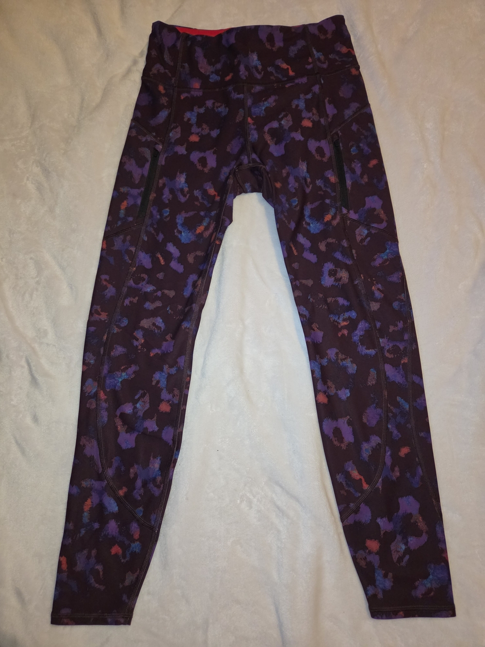 Athleta Rainer Leopard Tight Purple Patterned Women's Athletic Leggings